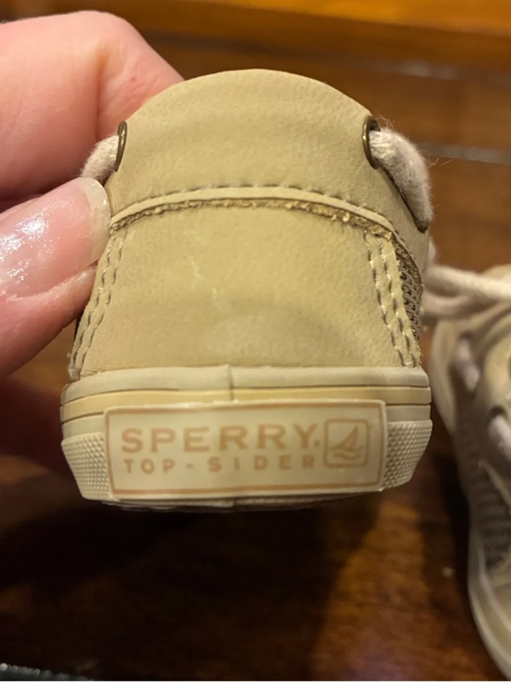 New Sperry Intrepid Size 2 Crib Shoes - Linen/Oat Top Siders Boat Shoes (ABBA)